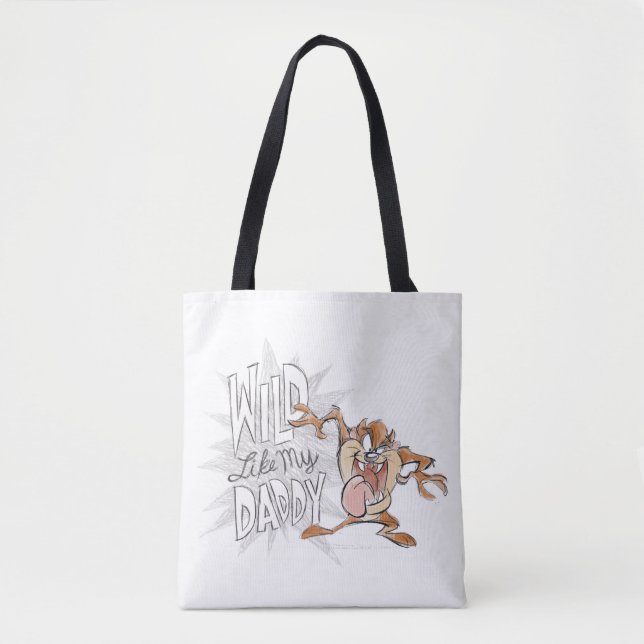 Tote Bag TAZ™| Sauvage comme mon papa (Devant)