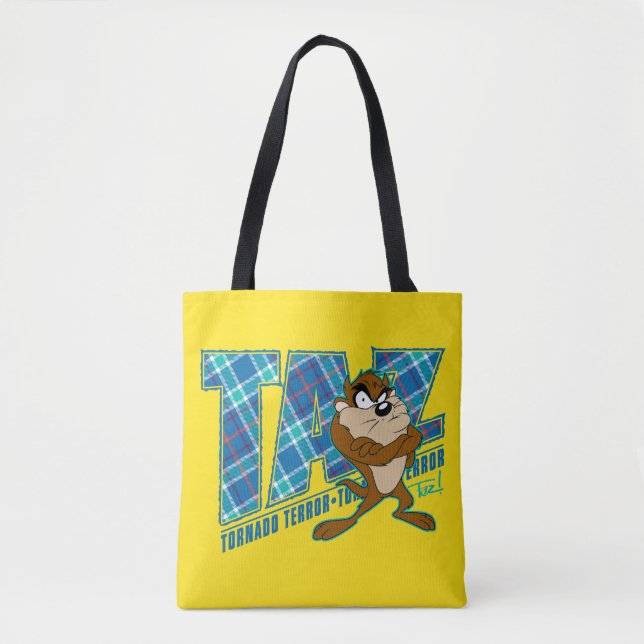 Tote Bag TAZ™ Tornado Terreur Plaid (Devant)