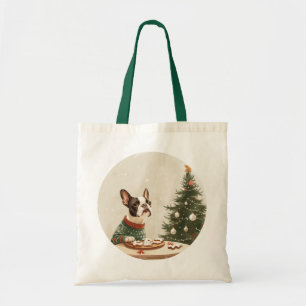 Tote Bag Tchiens de Noël Boston Terrier