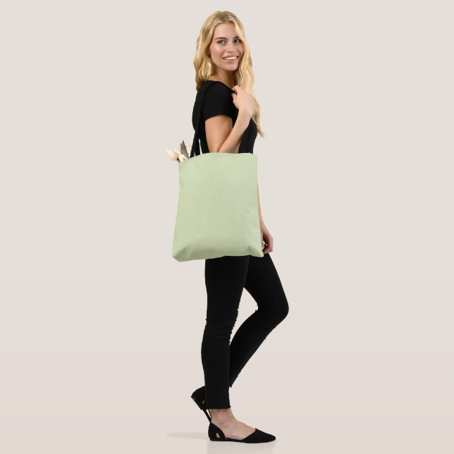 Tote Bag Tea vert Solide couleur blanche (Sur le modèle)