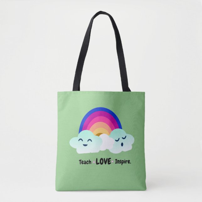 Tote Bag Teach Love Inspire Teacher Appreciation  (Devant)