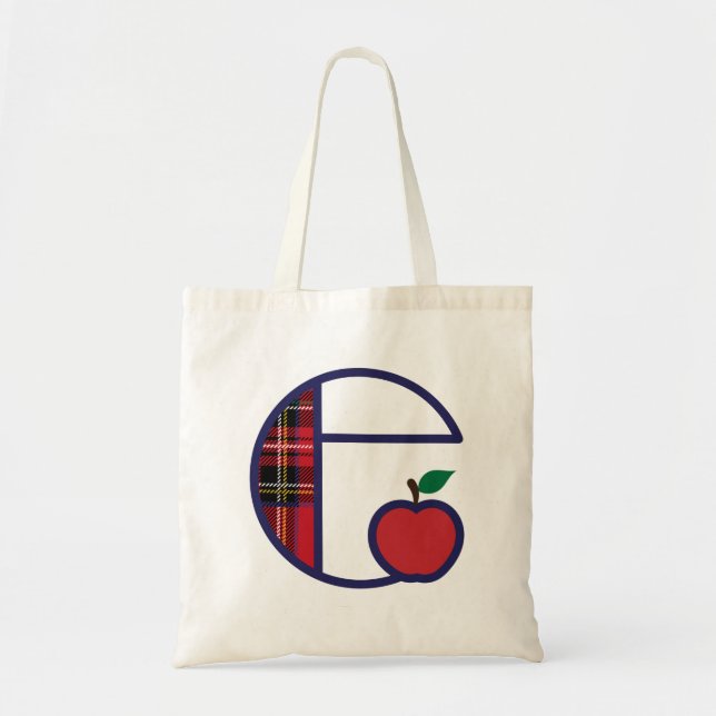 Tote Bag Teacher Apple Monogram (Devant)