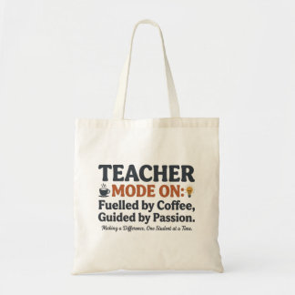 Tote Bag Teacher Mode On style quotes