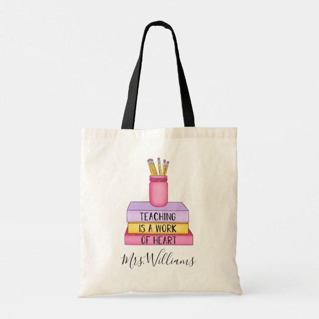 Tote Bag Teaching est le Travail d'Art Teacher (Dos)