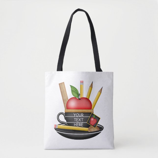 Tote Bag Teacup Teacup Apple Teacup Custom Fourre-tout (Devant)