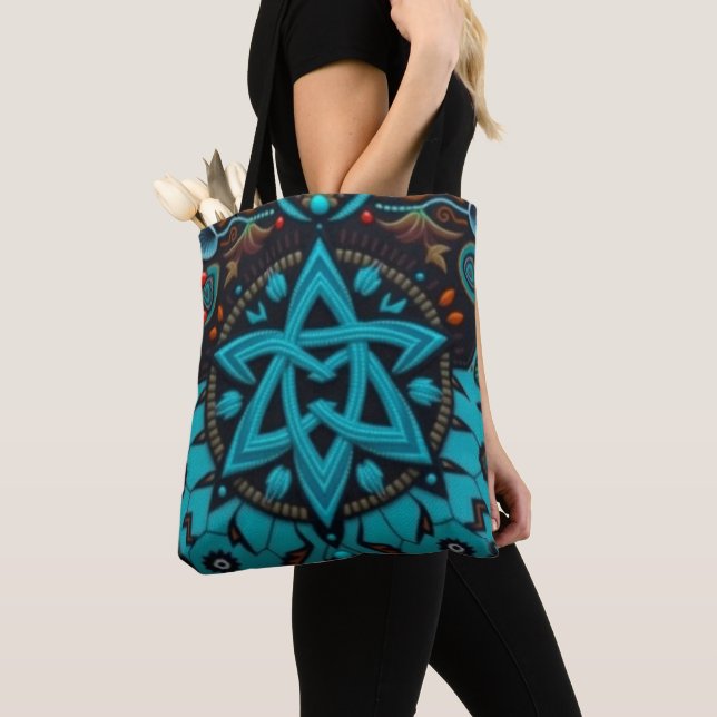Tote Bag Teal Trix: (De près)