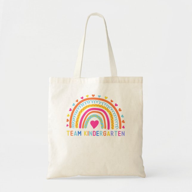 Tote Bag Team Kindergarten Rainbow Girls Garçons Enseignant (Devant)
