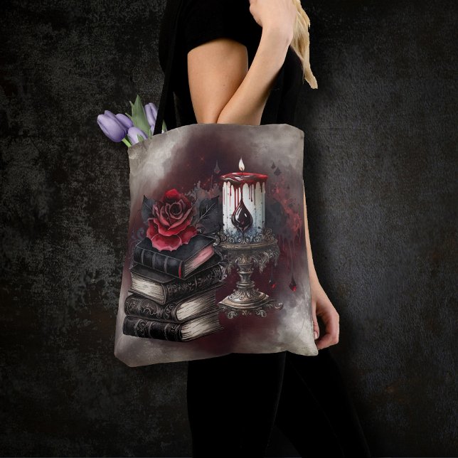 Tote Bag Técherie | Tombes du livre d'épices et bougie du c (Créateur téléchargé)