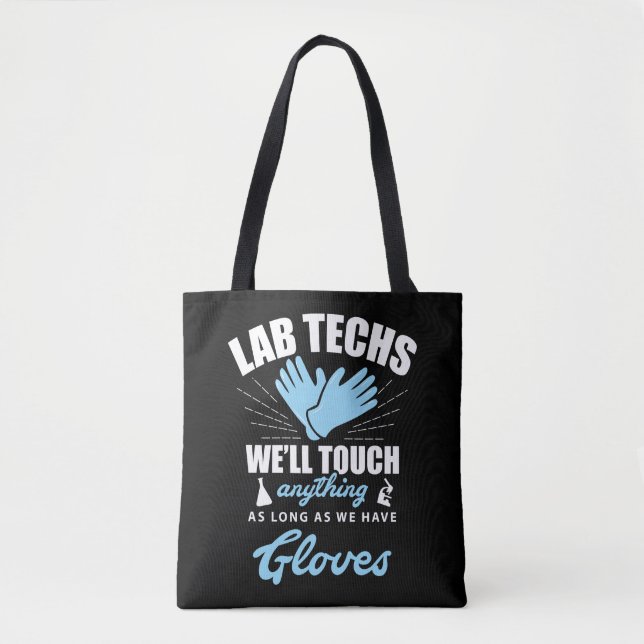Tote Bag Technicien de laboratoire Funny Laboratoire Semain (Devant)