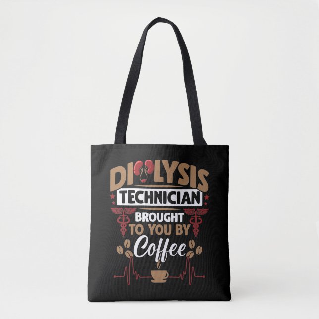 Tote Bag Technicien en dialyse en médecine pédiatrique Café (Devant)