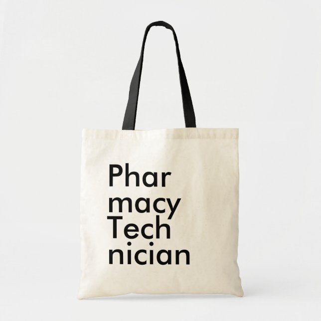Tote Bag Technicien en pharmacie de mode noire (Devant)