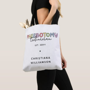 Tote Bag Technicien en pharmacie sur mesure PBT Phlebotomie