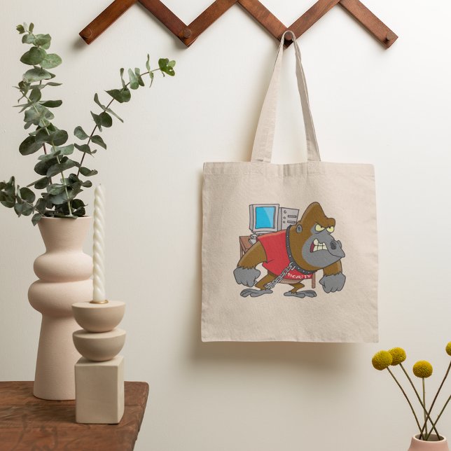 Tote Bag Technicien en sécurité informatique Gorille en col (Créateur téléchargé)