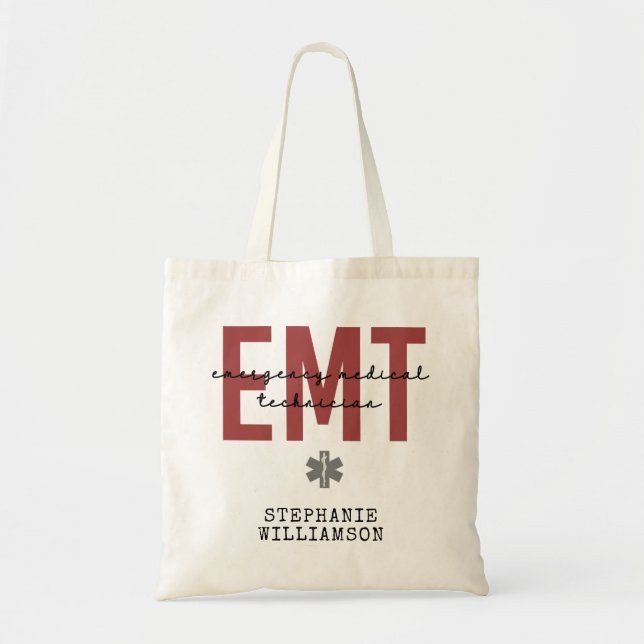 Tote Bag Technicien Médicale d'urgence EMT personnalisé (Devant)