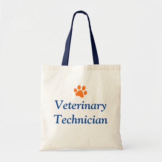 Tote Bag Technicien vétérinaire avec l'empreinte de patte (Devant)