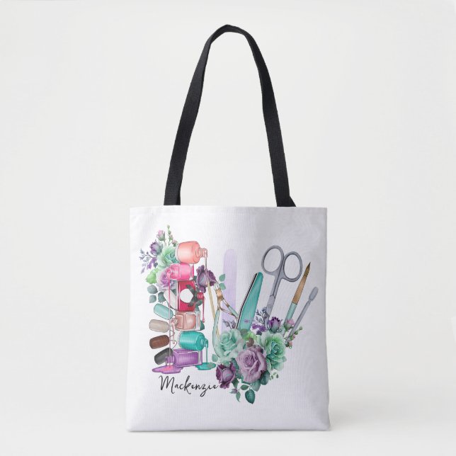 Tote Bag Technologie de manucure personnalisée (Devant)