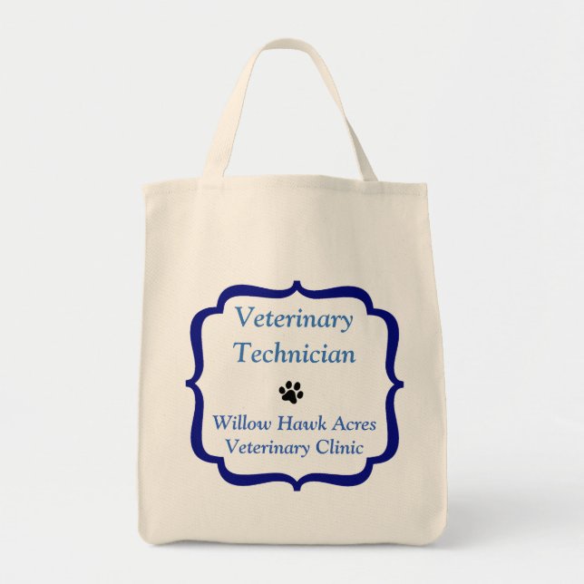 Tote Bag Technologie de vétérinaire/empreinte de patte (Devant)