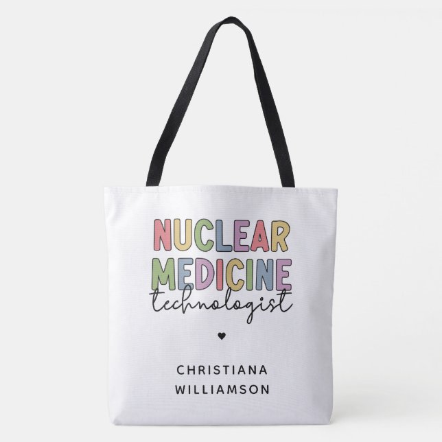 Tote Bag Technologue en médecine nucléaire sur mesure CNMT  (Devant)