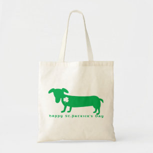 Tote Bag Teckel du jour de St Patrick heureux