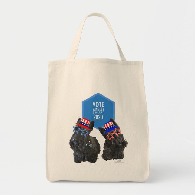 Tote Bag Teckels Écossais Ainsley et Harry VOTENT (Devant)
