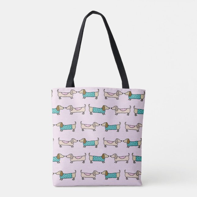 Tote Bag Teckels mignons (Dos)