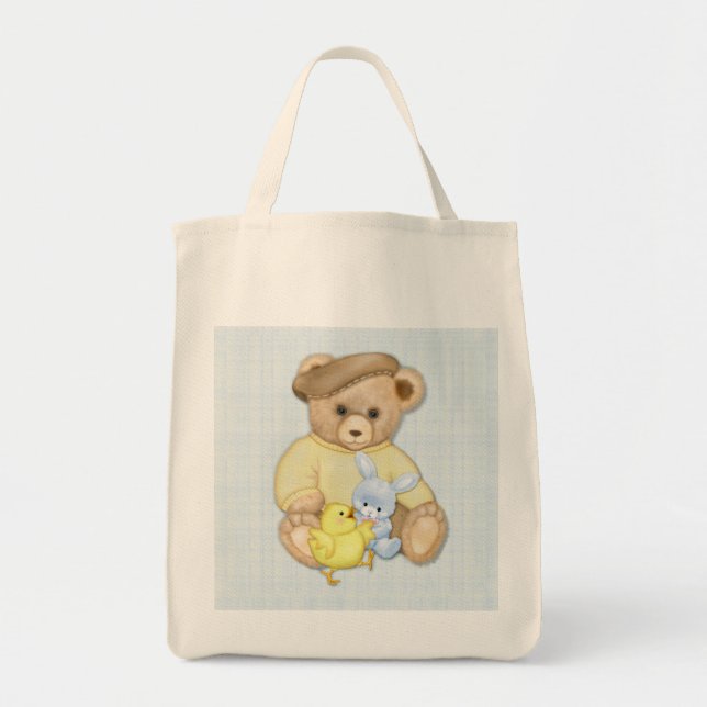 Tote Bag Teddy Boy - Pâques (Devant)