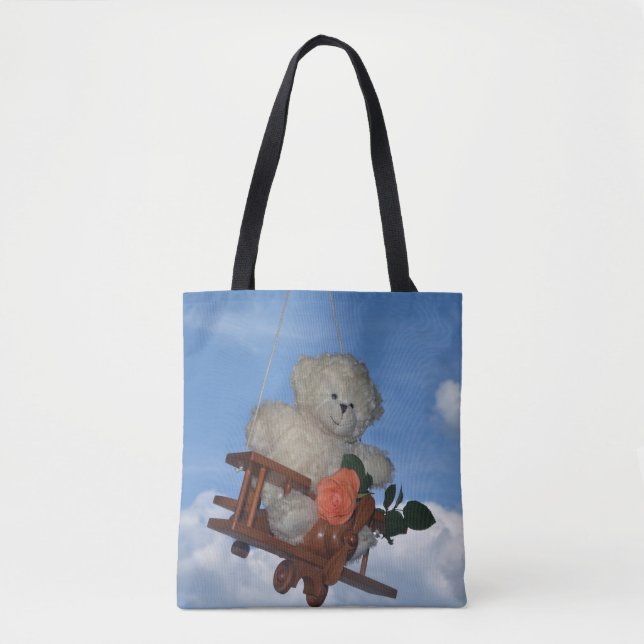 Tote Bag Teddy en voyage (Devant)