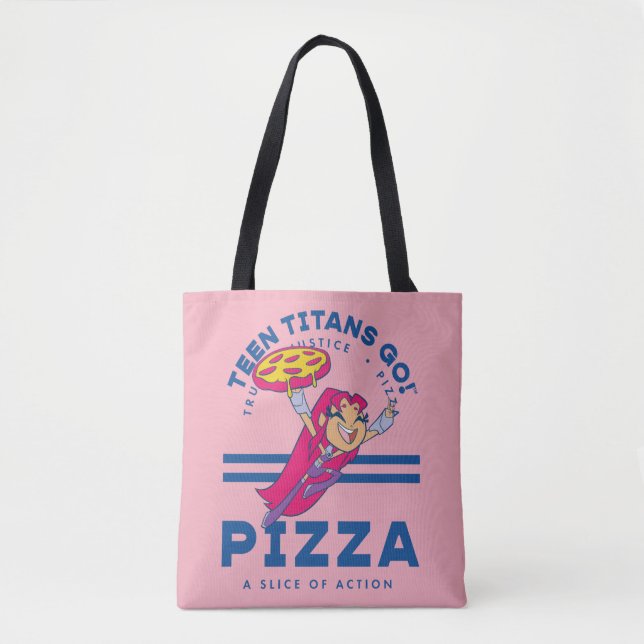 Tote Bag Teen Titans Go ! Starfire "Truth Justice Pizza" (Devant)