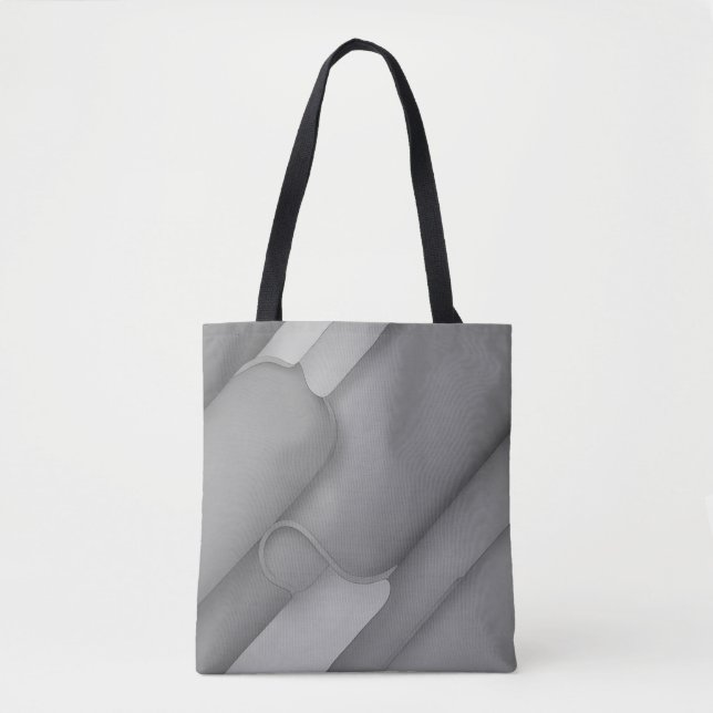 Tote Bag Teintes grises Art moderne (Devant)