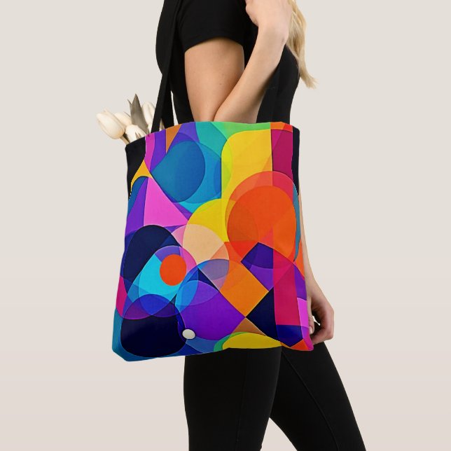 Tote Bag Teintes qui se chevauchent : Fusion Abstraite (De près)