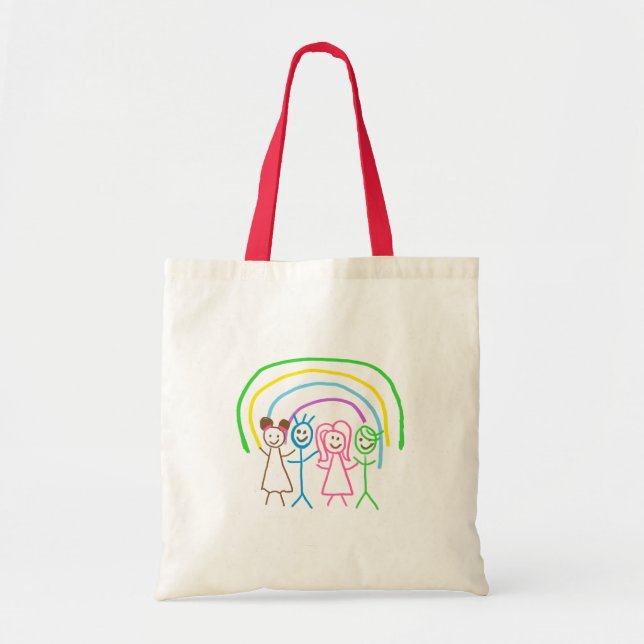 Tote Bag Télécharger des enfants Dessiner Transformer des e (Devant)