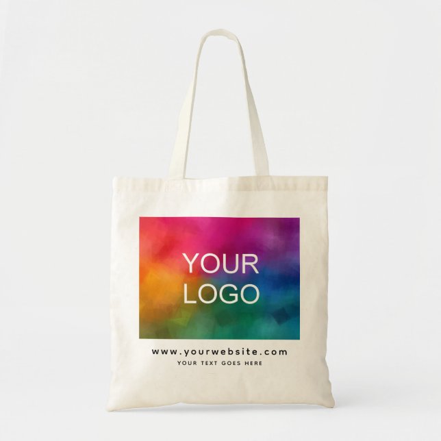 Tote Bag Télécharger Logo Site Web Adresse Modèle Promotion (Devant)