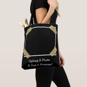 Tote Bag Télécharger une photo et ajouter un message pers