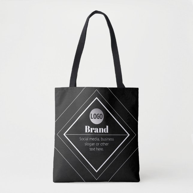 Tote Bag Téléchargez votre logo et conception de texte pers (Devant)