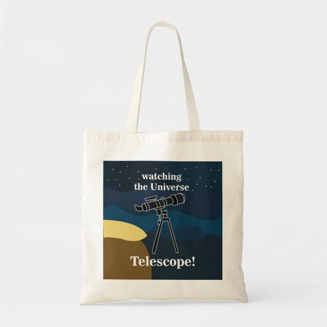 Tote Bag Télécope Ciel Nocturne Astronomie Observateur d'ét (Devant)