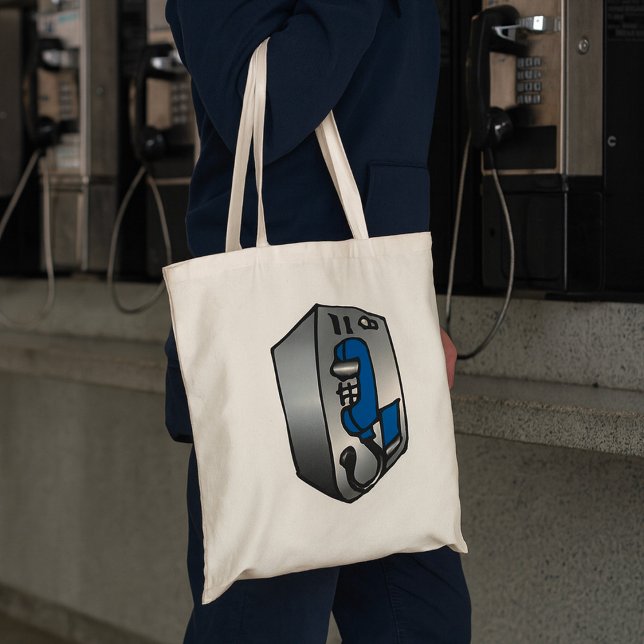 Tote Bag Téléphone Payphone bleu (Créateur téléchargé)