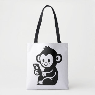 Tote Bag Téléphone singe