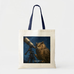 Tote Bag Télescope Chouette Imaginaire Nuit