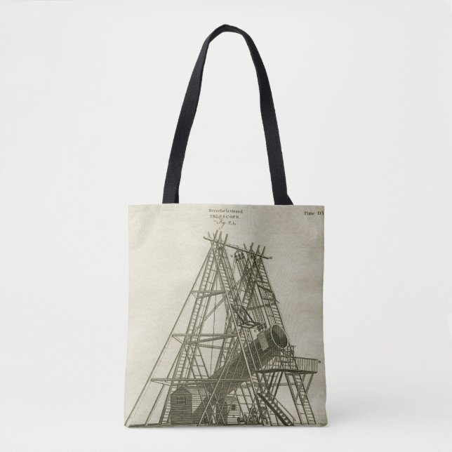 Tote Bag Télescope ÉQUIPEMENT SCIENTIFIQUE D'Antiquité 18E  (Devant)