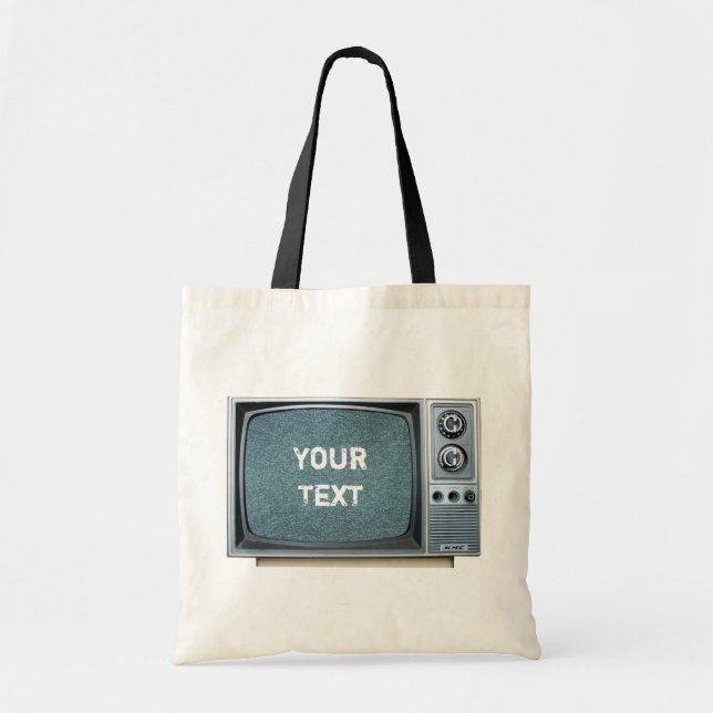 Tote Bag Télévision vintage avec écran statique (Devant)