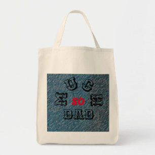 Tote Bag TELLEMENT DE PÈRE - NOIR-ROUGE-BLEU-Épicerie