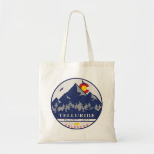 Tote Bag Telluride Colorado Retro Sunset Ski Souvenirs
