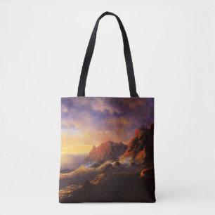 Tote Bag Tempest, Coucher de soleil, art de Ivan Aivazovsky