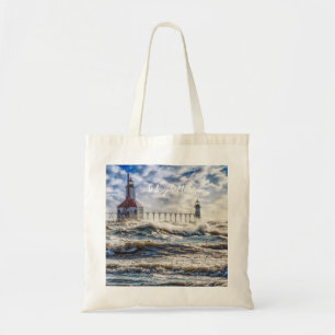 Tote Bag Tempête Au Phare St Joseph