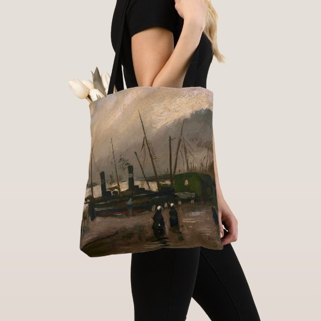 Tote Bag Tempête portuaire des pêcheurs d'Amsterdam par Vin (De près)