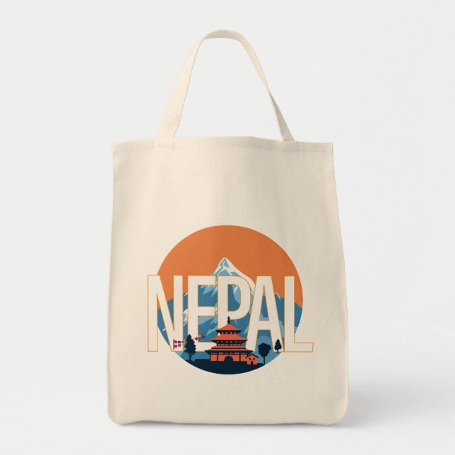 Tote Bag Temple du Népal Mont Everest (Devant)
