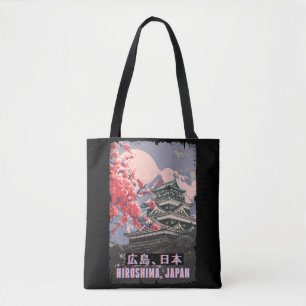 Tote Bag Temple japonais Hiroshima Anime Cherry Blossom