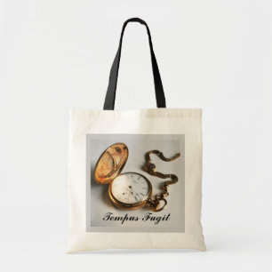 Tote Bag Temppus Fugit Antique Montre De Poche Fourre-tout