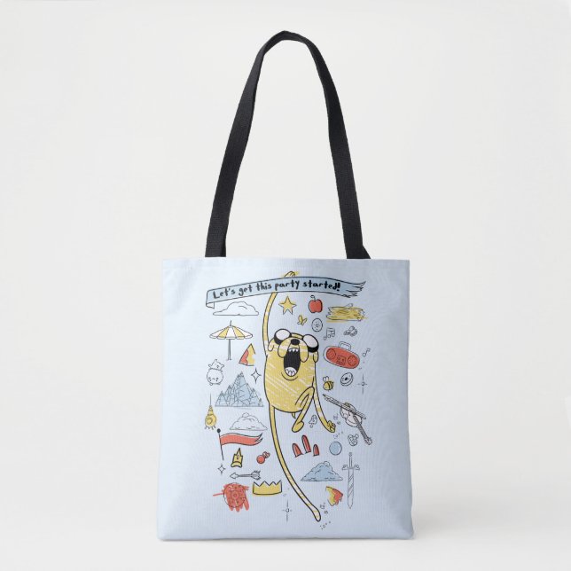 Tote Bag Temps d'aventure | Croquis "Party" Jake (Devant)