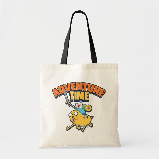 Tote Bag Temps d'aventure | Finn Riding Jake (Devant)